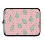 Polka dot laptop sleeve by miodoi illustration for your vintage and feminine look