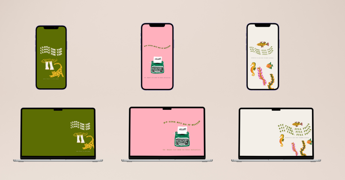 Free Set of 3 Productivity Wallpapers for Phone and Laptop